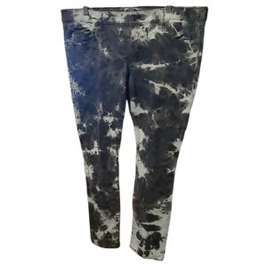 Old Navy The DIVA Black & White Reverse Tie-Dye Jeans Size 16 Regular